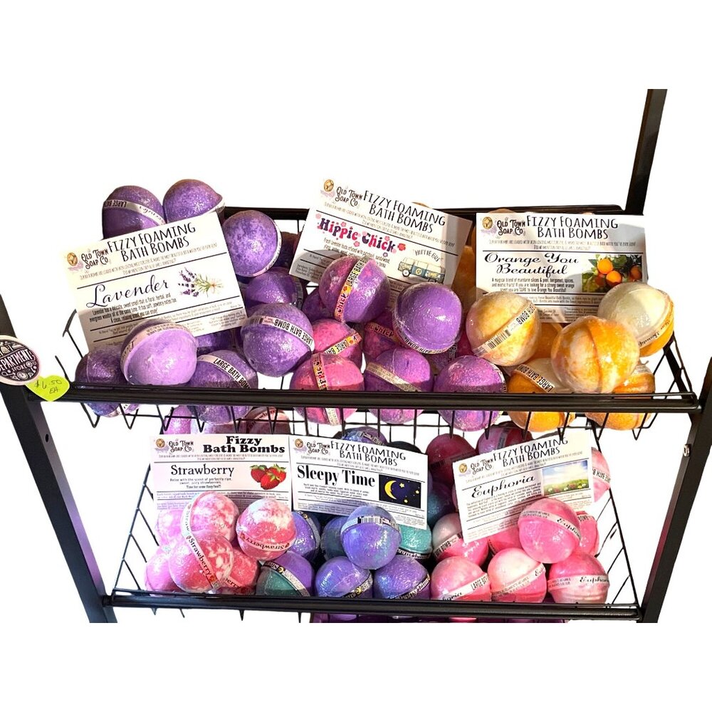 Old Town Soap Co. Fizzy Foaming Bath Bombs Assorted Scents Lavender Orange More!
